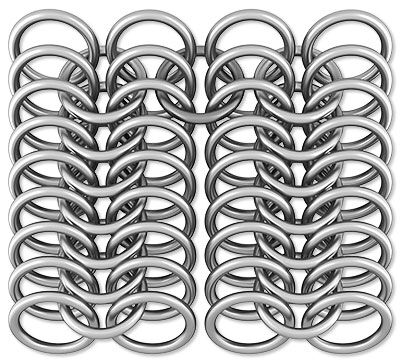 European 6-in-1 chainmaille weave